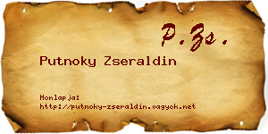 Putnoky Zseraldin névjegykártya
